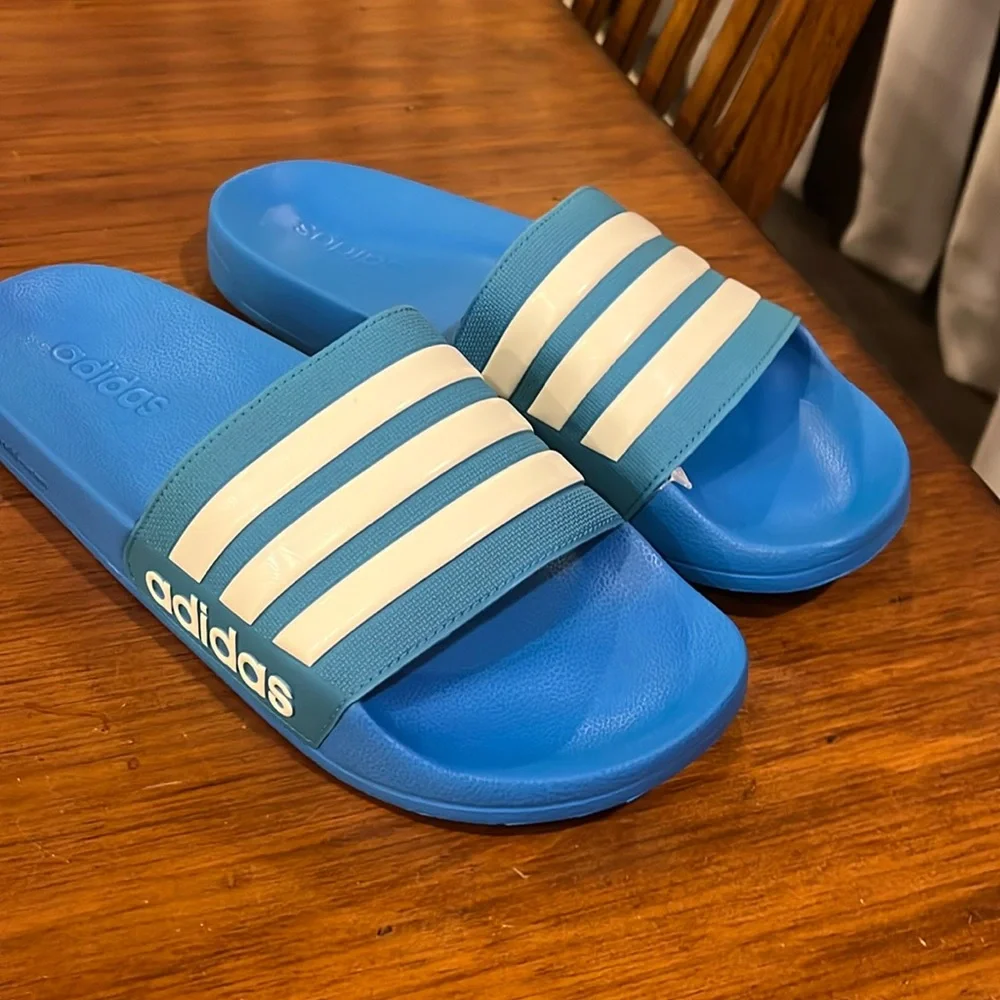 Adidas Adilette Shower Pool Slides Sandals Shoes new blue B42211 Men’s Size 12